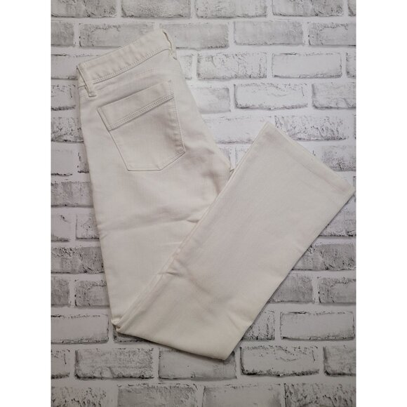 DL 1961 Cindy Slim Boot White Denim 4 Way Stretch Size 28 - Picture 1 of 5